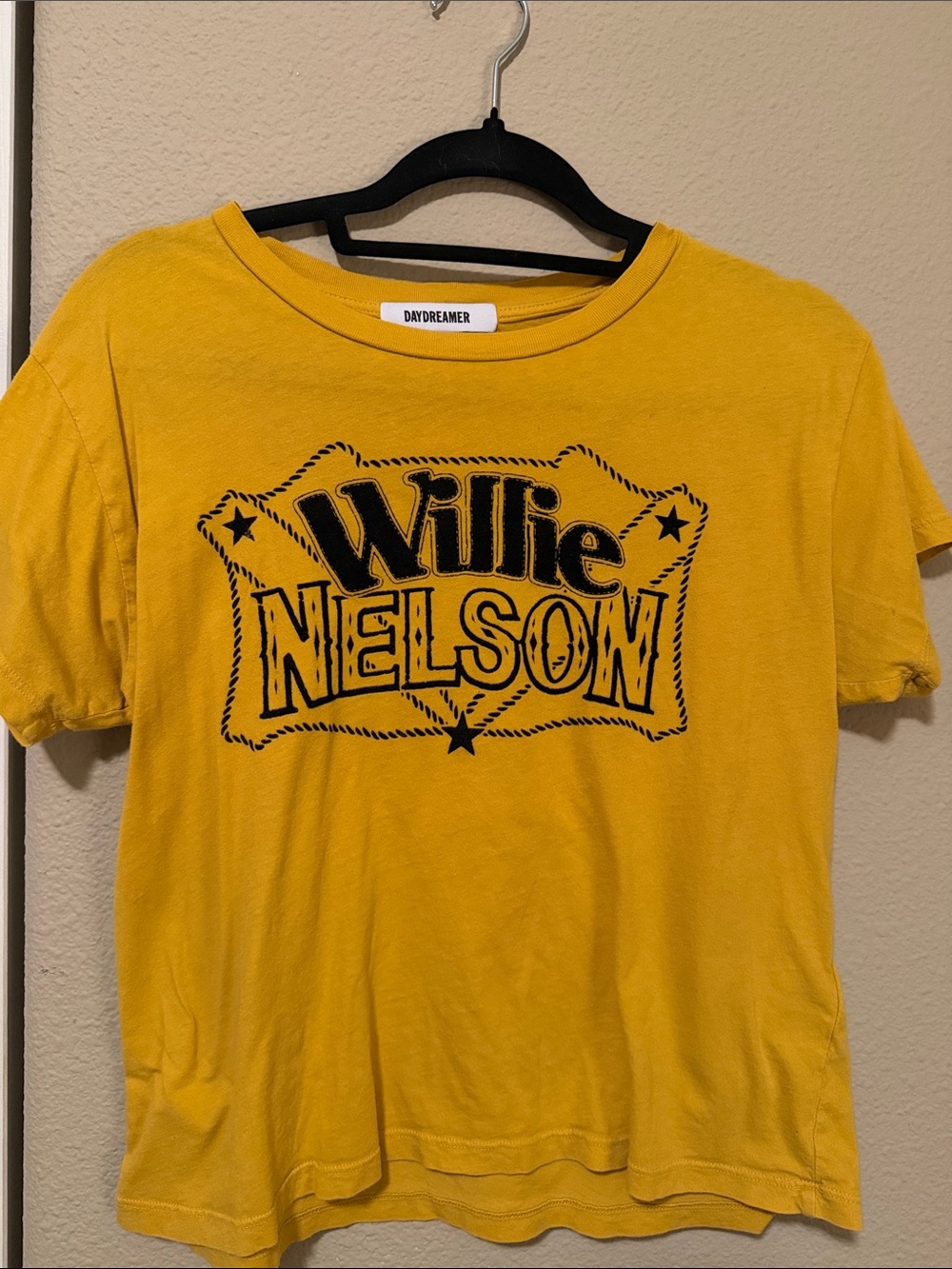 Daydreamer Yellow Willie Nelson Vintage Graphic Tee